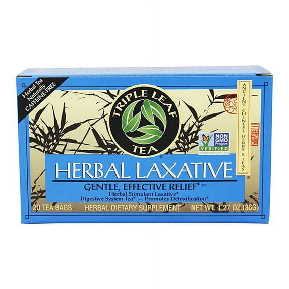 Triple Leaf Herbal Laxative Tea, 20 Tea Bags