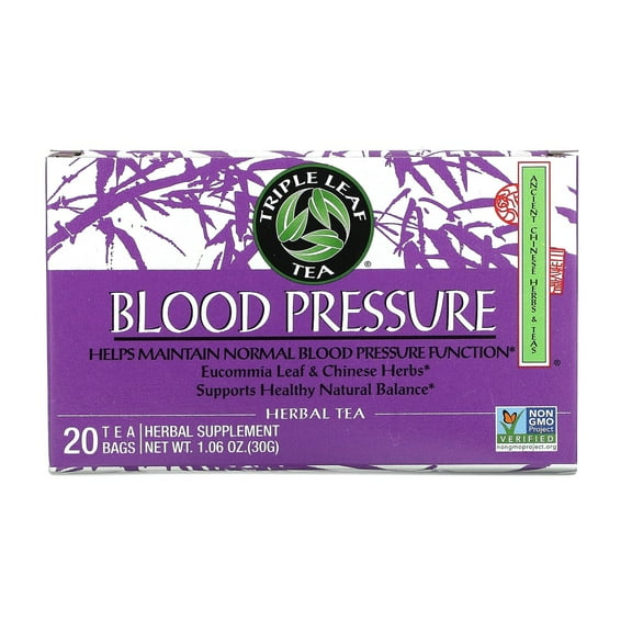 Triple Leaf Tea, Blood Pressure, 20 Tea Bags, 1.06 oz(pack of 4)