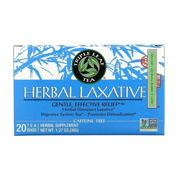 Triple Leaf Tea, Herbal Laxative, 20 Tea Bags, 1.27 oz (36 g)(pack of 4)