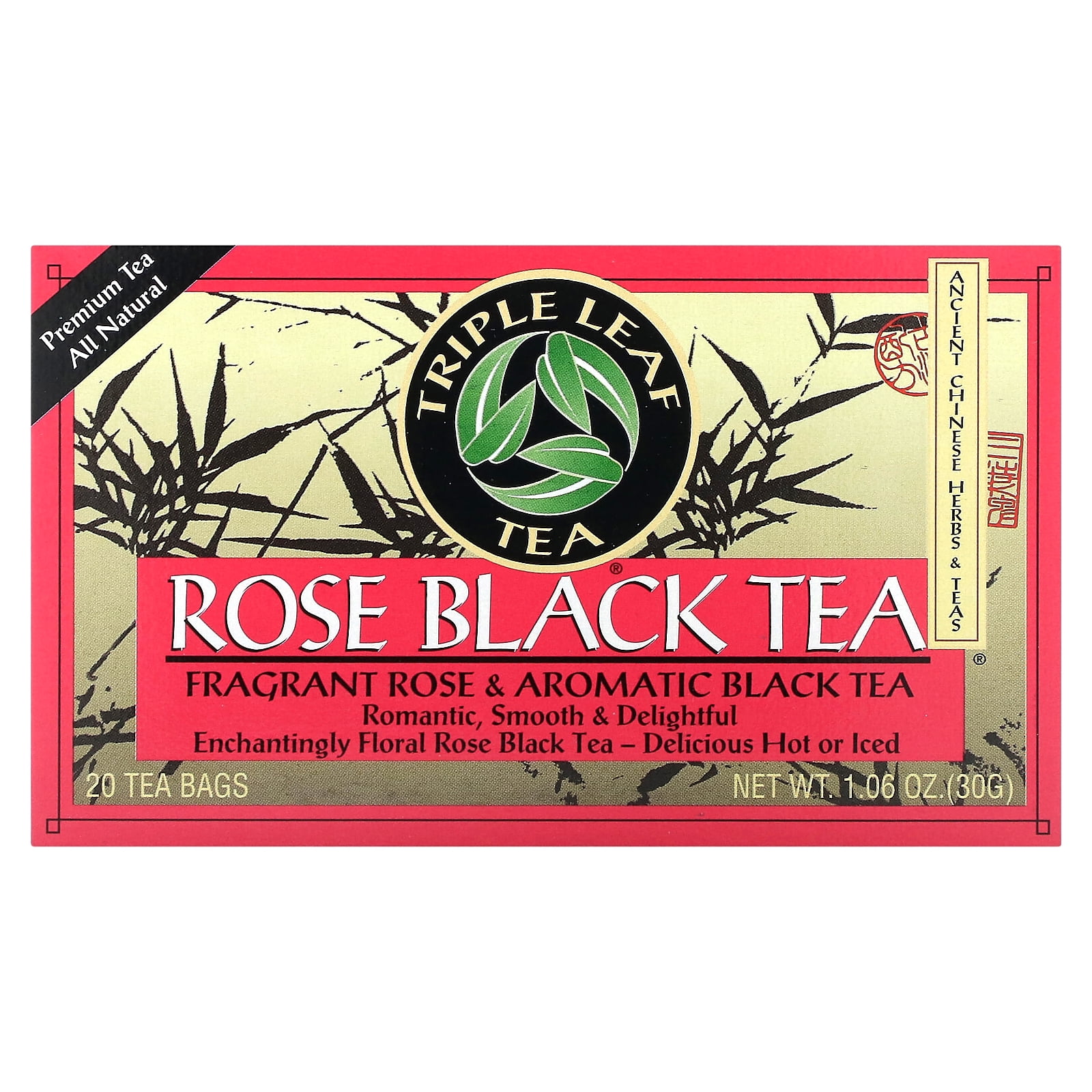 Triple Leaf Tea, Rose Black Tea, 1.06 Oz.