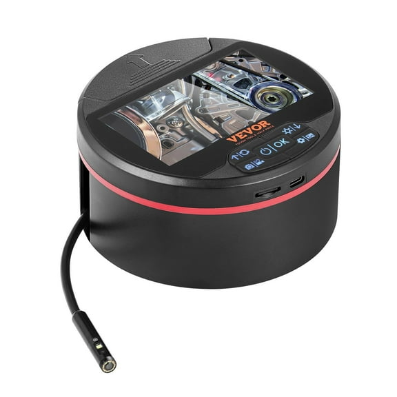 Triple Lens Borescope with 4.3'' IPS Screen, 8+2 LED Lights, HD Endoscope Camera for Plumbing, Automotive, HVAC Inspection