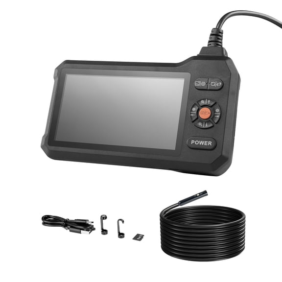 Triple Lens Endoscope 5" HD IPS Screen Industrial Borescope, with Light, for Home Office Car Classroom Use, Portable Monitoring, Daily Testing, Travel Use, Workspace Setup, Easy Setup