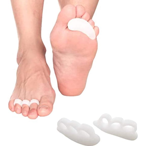 Triple Loop Silicone Gel Hammer Toe Straightener - Improves Balance & Foot Strength - Hallux Valgus Corrector - Foot Care