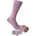 thumbnail image 1 of Triple M Plus Solid Color Men's Mid-Calf Dress Casual Socks with Necktie Set In Dust Pink Color, 1 of 1