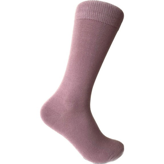 Triple M Plus Solid Color Men's Various Package Dress Casual Socks Necktie and Set In Dust Pink Color, Preferred for Wedding Business Officers Formal Activities