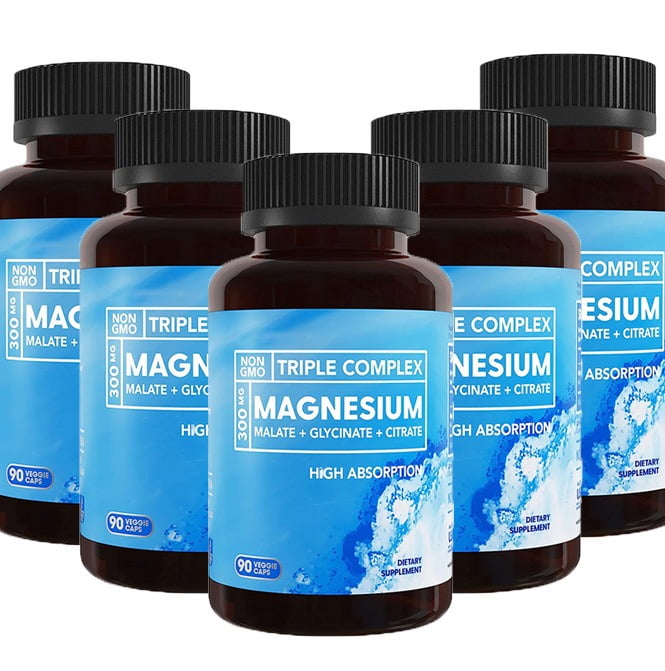 Triple Magnesium Complex | 300mg of Magnesium Glycinate, Malate ...