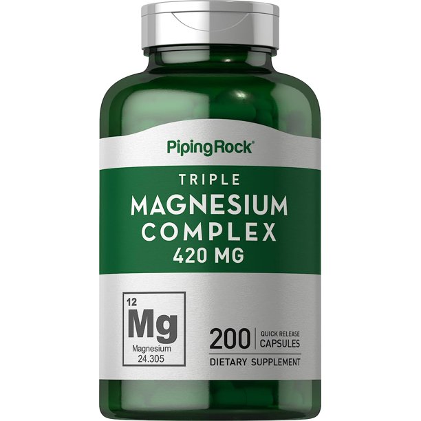 Triple Magnesium Complex 420 mg 200 Capsules Magnesium Oxide, Citrate, and Aspartate