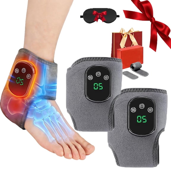 Triple Method Massager, 3-in-1 Kneading, Compression & Heat, 3 Vibration Modes, 5 Heat Level, Wireless & Portable Feet Massager Machine for Home/Office/Travel Use