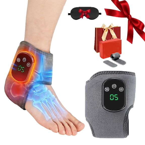 Triple Method Massager, 3-in-1 Kneading, Compression & Heat, 3 Vibration Modes, 5 Heat Level, Wireless & Portable Feet Massager Machine for Home/Office/Travel Use