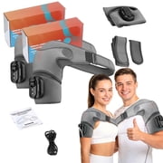 Triple Shoulder Massager, Cordless Shoulder Massager with Heat, Pressing & Vibration Functions, Adjustable Straps, 3-Level Timer & Remote Control