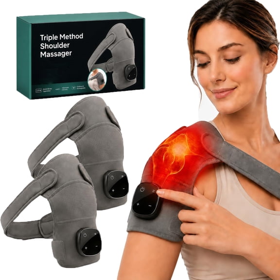 Triple Method Shoulder Massager, Triple-Mode Shoulder Massager with Heat, Compression and Vibration