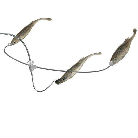 Berkley Triple Minnow Rig Kit, 5in, Electric Shad