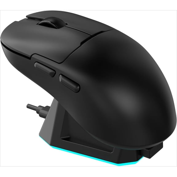 Triple Mode Gaming Mouse, 12000 DPI, 56g Ultra-Light, Magnetic RGB Charging Dock, Programmable 6 Buttons, Ergonomic Design