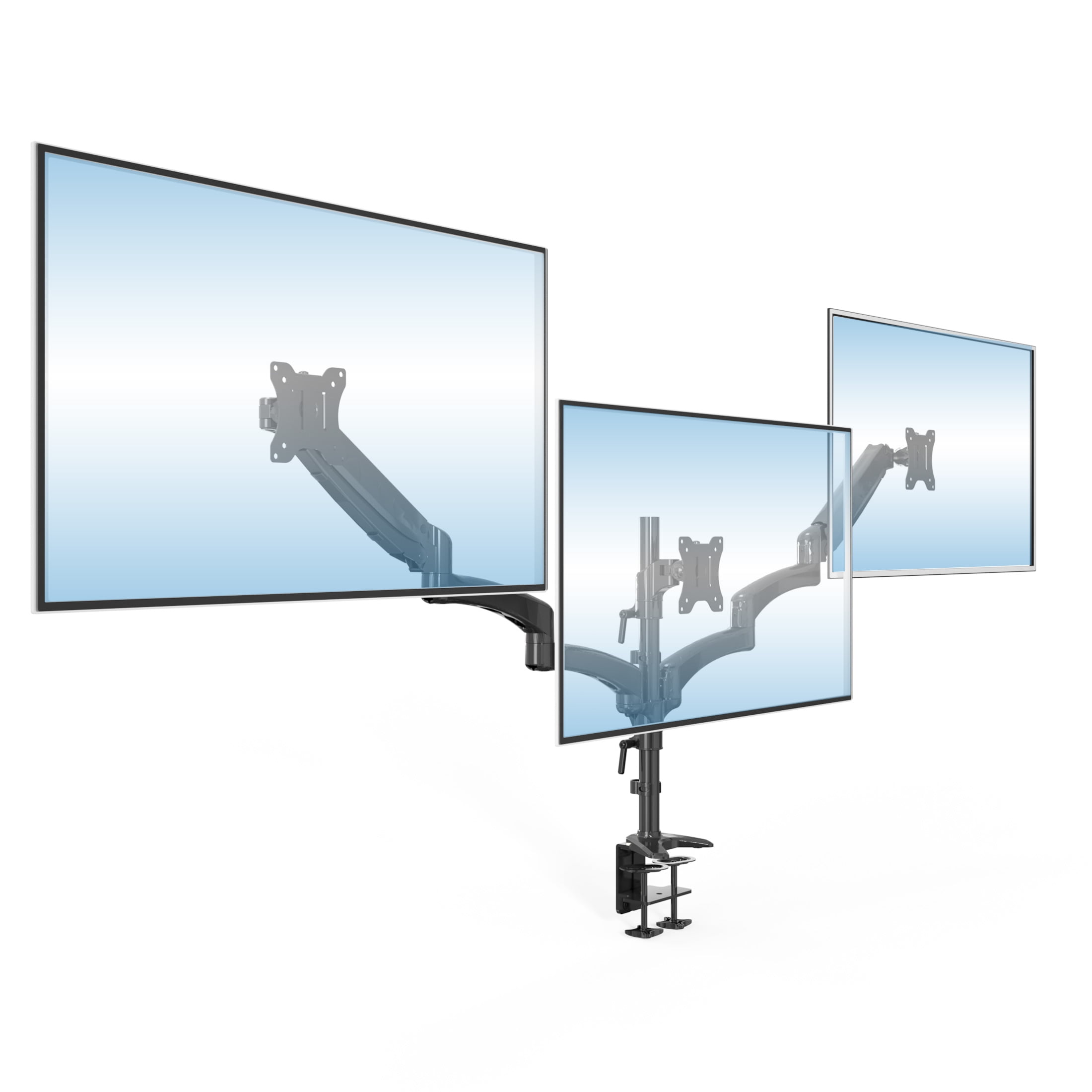 Triple Monitor Mount with Gas Spring Arms - Walmart.com