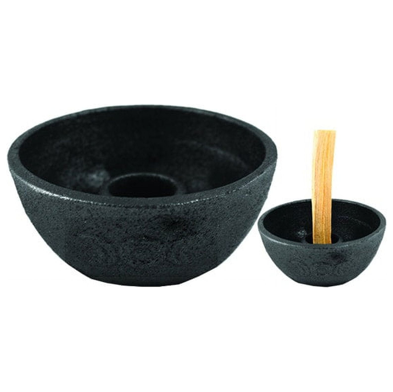 Moon Surface Concrete Incense Burner Set - Holder For Palo Santo, Sage, Sticks & Cones With Ash Catcher