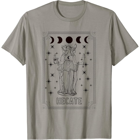 Triple Moon Goddess Hecate Tarot Card Wiccan Pagan Witch Graphic T-Shirt, Size S-5XL