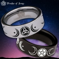 Triple Moon Tungsten Carbide Ring