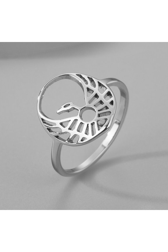 Triple Moon with Raven Ring Stainless Steel Witch Wicca Ring Christmas Gift