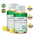 thumbnail image 1 of Triple Omega 3 6 9 - Fish Free Omega 3 Fatty Acid Supplements - 240 Softgels - Flaxseed, Borage & Olive Oils, Healthy Heart Support, 1 of 8