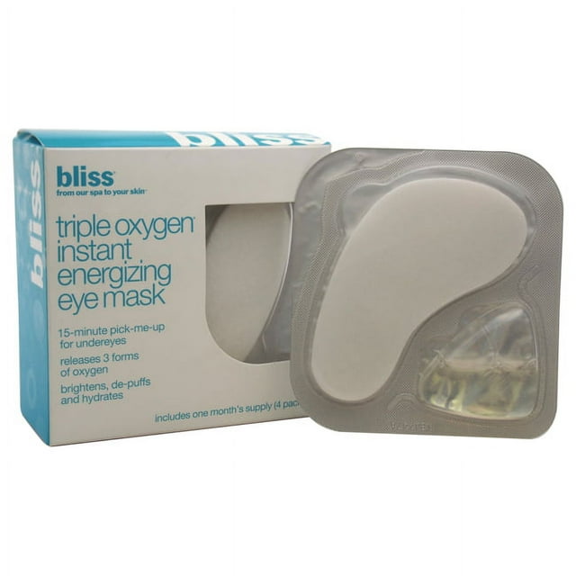 Triple Oxygen Instant Energizing Eye Mask by Bliss for Women - 4 x 0.18 oz Eye Mask