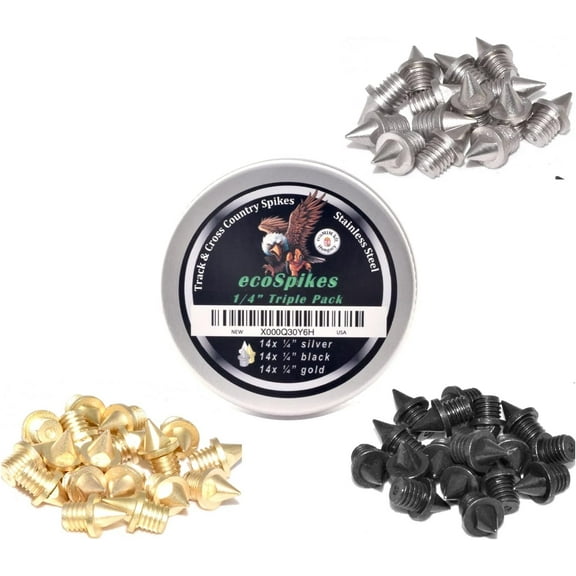 Triple Pack - 1/4 inch Steel Track and Cross Country Spikes