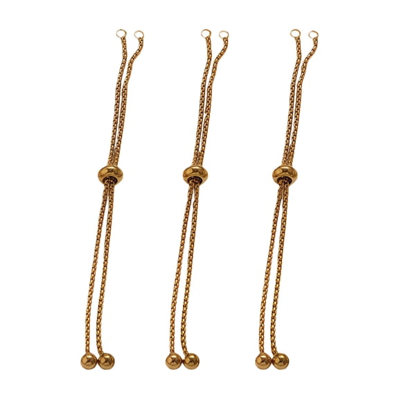 Triple Pack Of Adjustable Craft Jewelry Extender Chains Stainless Steel Pull Chain For Unique Necklaces Bracelets