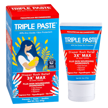 Triple Paste 3X Max Diaper Rash Ointment For Babies, 2 oz