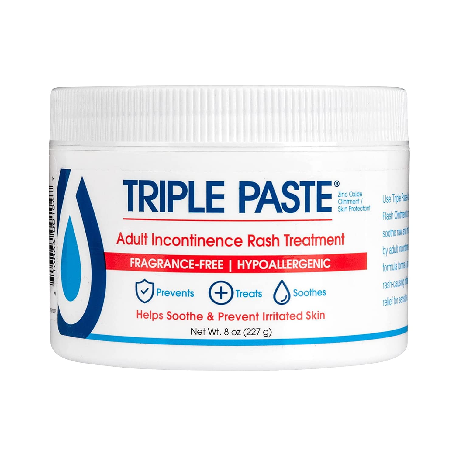 Triple PasteIncontinence Rash Treatment 8 oz Jar Diaper Rash Triple PasteIncontinence Rash Treatment 8 oz Jar Diaper Rash