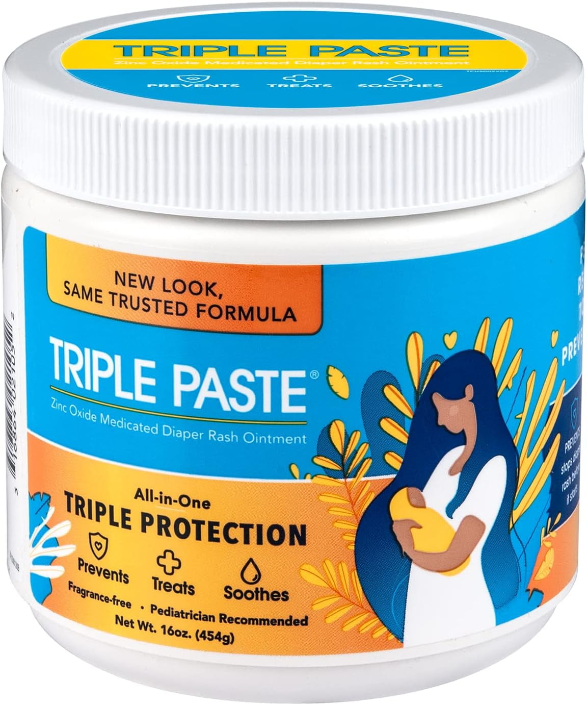 Triple Paste Diaper Rash Cream Hypoallergenic Medicated Ointment for Babies  3 oz