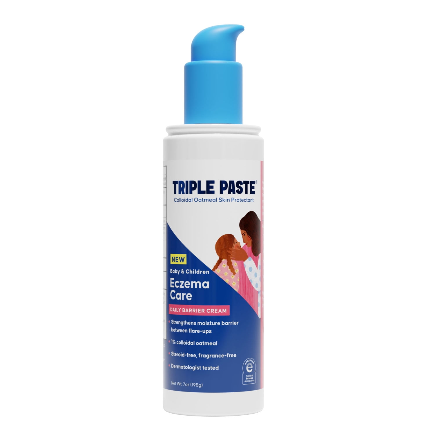 Triple Paste Baby & Children Eczema Care Daily Barrier Cream, with 1% Colloidal Oatmeal & 1% Ectoin, 7 oz