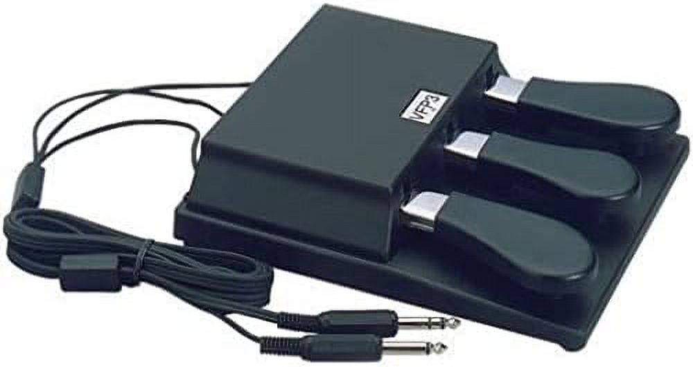 Triple PianoStyle Open Polarity Sustain Pedal With Mono And Stereo