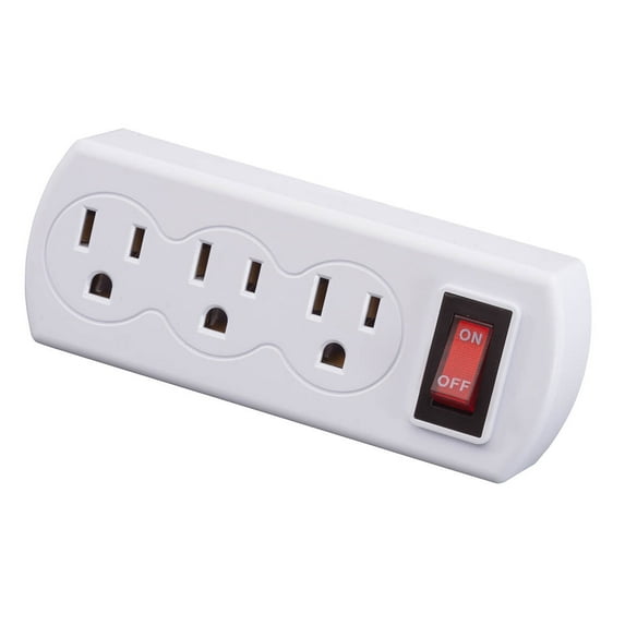 Triple Plug Adapter with Switch