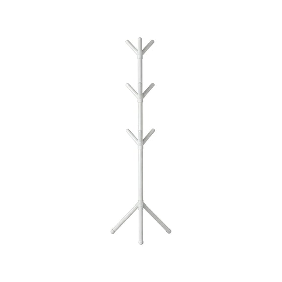 Triple Pole Iron Garment Rack, Stable Triple Pole Iron Garment Rack, Rust Resistant Floor Standing Coat Hanger, Heavy Duty Storage Shelf for Home Bedroom Entryway Clothing Storage