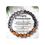 Triple Protection Bracelet, Strength, Protection & Balance for Men & Women, Gifts for Mothers Fathers Day, Christmas, Birthdays, Anniversary