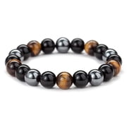 Triple Protection Bracelet - Tiger s Eye, Obsidian, Hematite