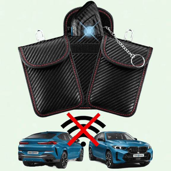 Triple Protection Faraday Key Fob Protector (3 Pack), RFID Signal Blocking Pouch, Anti-Theft Car Key Fob Case