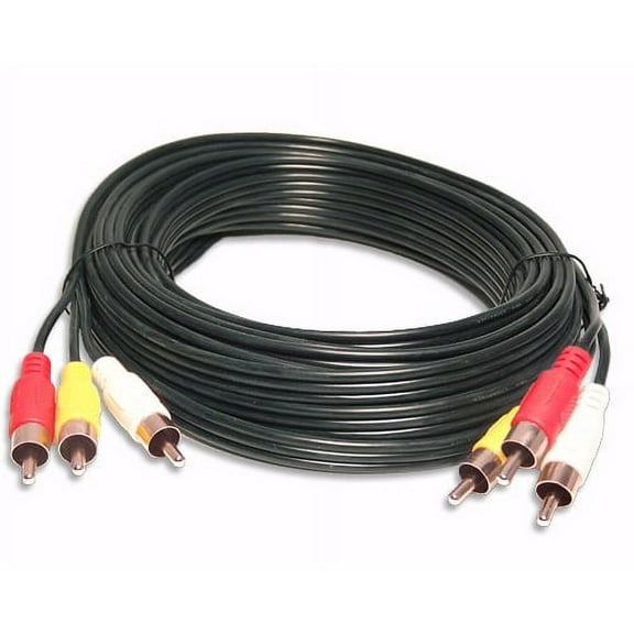 Triple RCA Cable 20' Left and Right Audio + Video