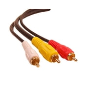 Triple RCA Cable 3 Left and Right Audio + Video
