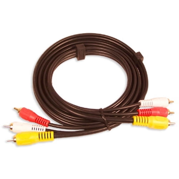 Triple RCA Cable 6' Left and Right Audio + Video