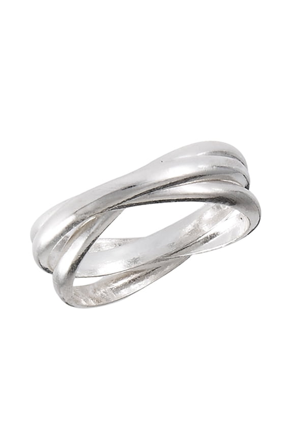 Triple Rolling Ring Set .925 Sterling Silver 2mm Bands Jewelry Female Male Unisex Size 6