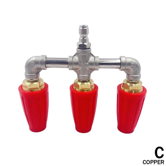 Triple Rotating Pressure Washer Nozzle, 4000 PSI High Pressure 3-in-1 Turbo Nozzle, 1/4" Quick Connect, 6.0-9.0 GPM for Driveway, Roof, and Deck