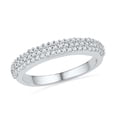 thumbnail image 1 of Triple Row Diamond Wedding Band in Sterling Silver, 1 of 1