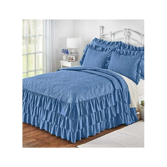 Triple Ruffled Bedspread - Full
