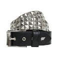 thumbnail image 1 of Triple S Studded Leather Belt [Black and Silver], 1 of 3