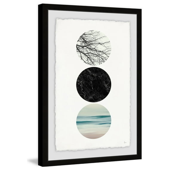 Triple Scenes Framed Painting Print