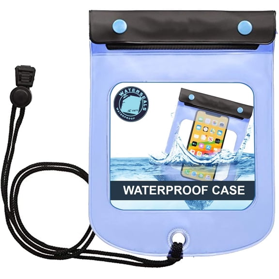 Triple Seal Waterproof Pouch + Dry Bag for Cell Phone or Tablet, Great for Kayak, Canoe, Pool, Beach, Large (7.5X6.5)