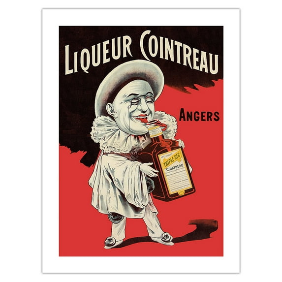 Triple Sec Cointreau Orange Liquor - Angers France - Vintage Advertising Poster by Eugene Oge c.1900 - Bamboo Fine Art 290gsm Paper (Unframed) 12x16in
