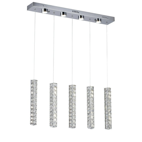 Triple Sided Clear Crystal Stick Rod LED Light Fixture