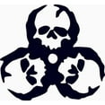 thumbnail image 1 of Triple Skull Biohazard Vinyl Decal Sticker Black 5-Inch,Weatherproof Die-Cut for Car or Laptop, 1 of 3