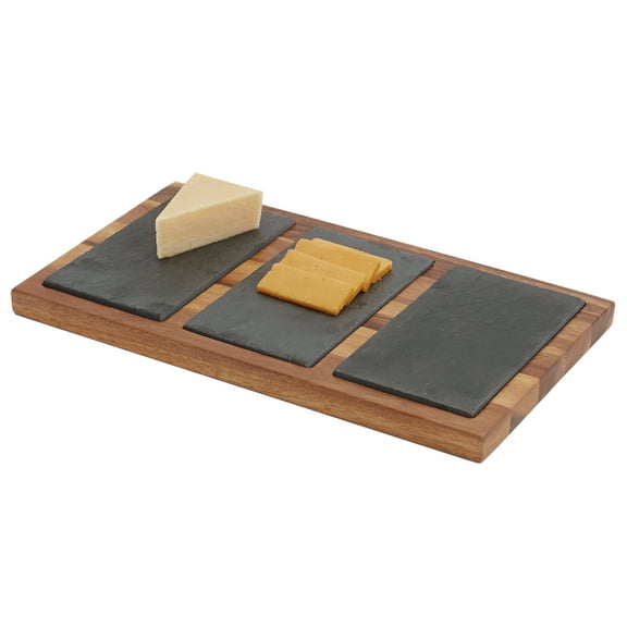 Triple Slate 14" Cheese Serving Board by Woodard & Charles